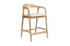 Chaise de bar CLARA Frêne naturel – 55,5 x 57,5 cm | TIKAYLA
