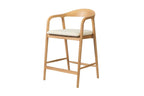 Chaise de bar CLARA Frêne naturel – 55,5 x 57,5 cm | TIKAYLA