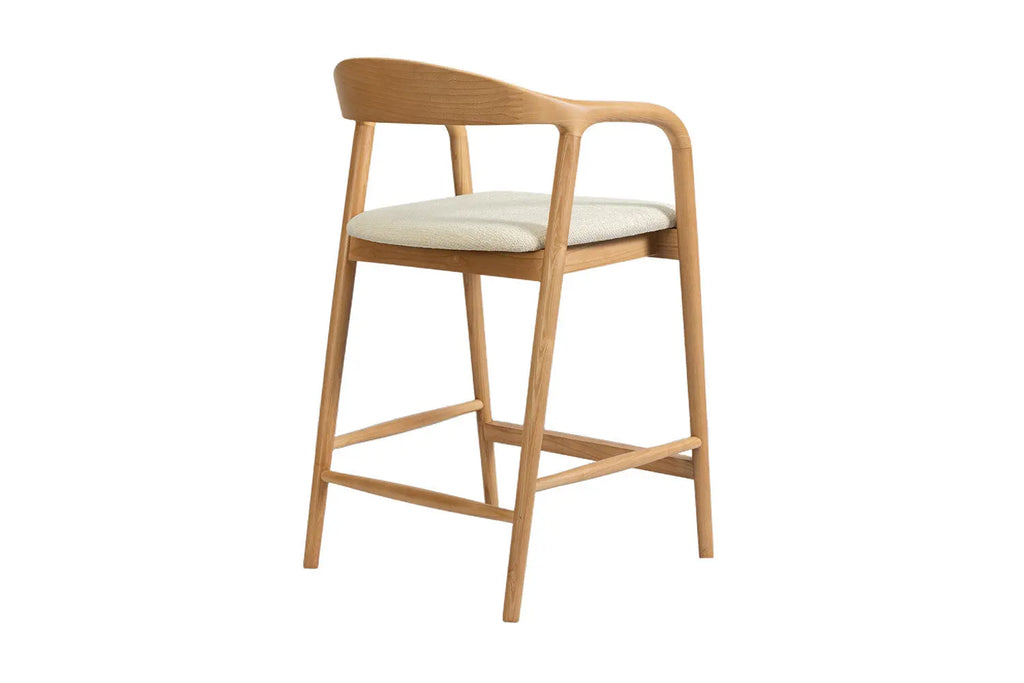 Chaise de bar CLARA Frêne naturel – 55,5 x 57,5 cm | TIKAYLA
