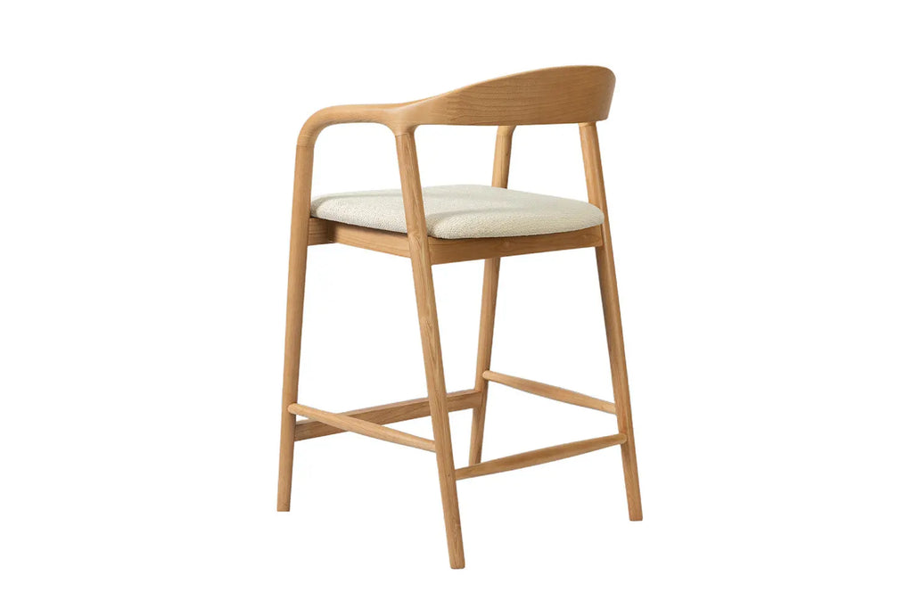 Chaise de bar CLARA Frêne naturel – 55,5 x 57,5 cm | TIKAYLA