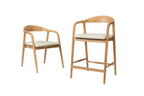 Chaise de bar CLARA Frêne naturel – 55,5 x 57,5 cm | TIKAYLA