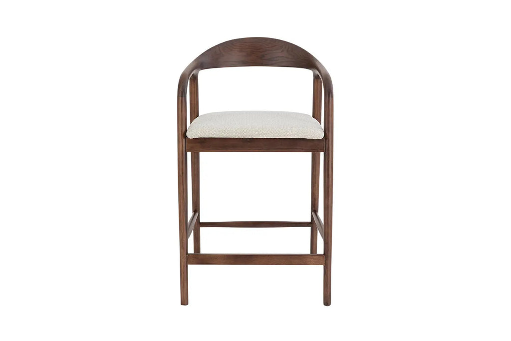 Chaise de bar CLARA Frêne noyer – 55,5 x 57,5 cm | TIKAYLA