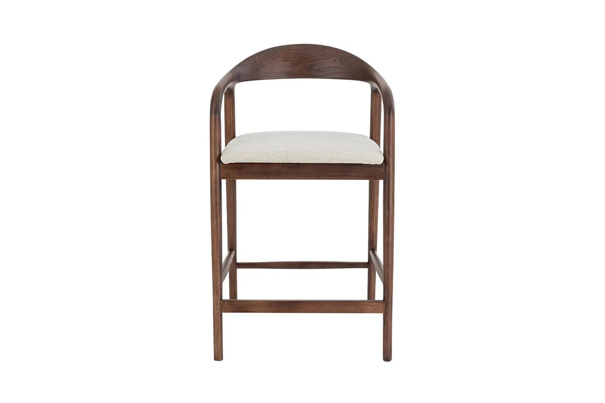 Chaise de bar CLARA Frêne noyer – 55,5 x 57,5 cm | TIKAYLA