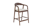 Chaise de bar CLARA Frêne noyer – 55,5 x 57,5 cm | TIKAYLA