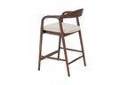 Chaise de bar CLARA Frêne noyer – 55,5 x 57,5 cm | TIKAYLA