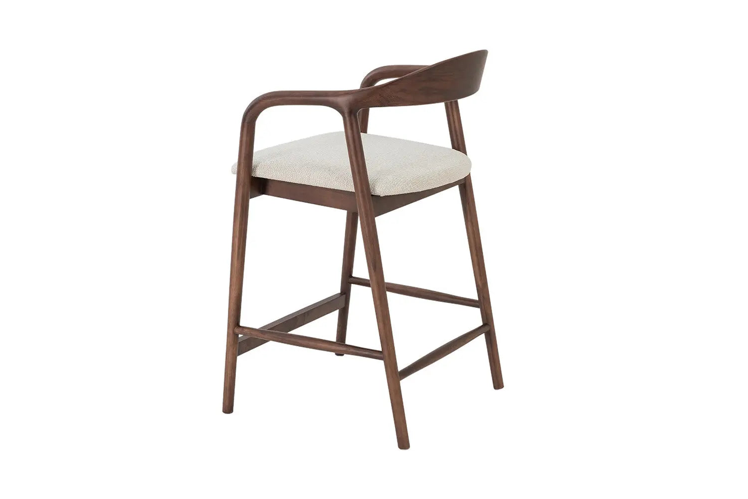 Chaise de bar CLARA Frêne noyer – 55,5 x 57,5 cm | TIKAYLA