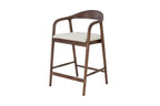 Chaise de bar CLARA Frêne noyer – 55,5 x 57,5 cm | TIKAYLA