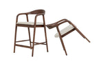 Chaise de bar CLARA Frêne noyer – 55,5 x 57,5 cm | TIKAYLA
