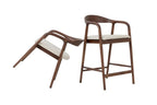Chaise de bar CLARA Frêne noyer – 55,5 x 57,5 cm | TIKAYLA