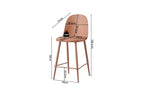 Chaise de bar JASMYN terracotta – 44 x 51 cm | TIKAYLA