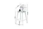 Chaise de bar JASMYN blanc – 44 x 51 cm | TIKAYLA