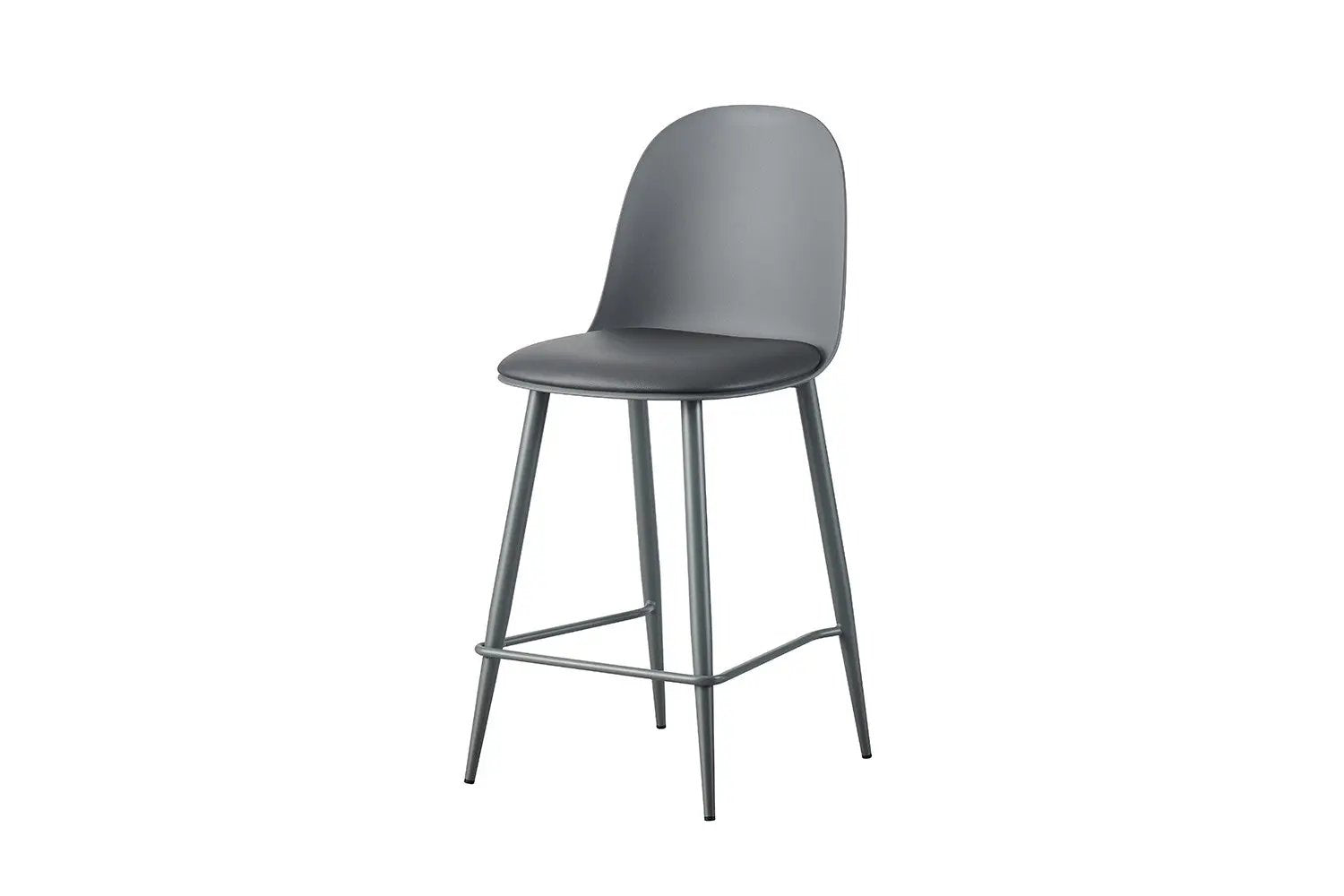 Chaise de bar JASMYN gris – 44 x 51 cm | TIKAYLA