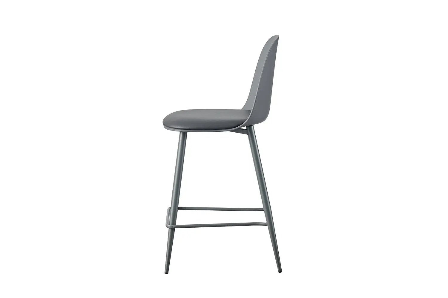 Chaise de bar JASMYN gris – 44 x 51 cm | TIKAYLA