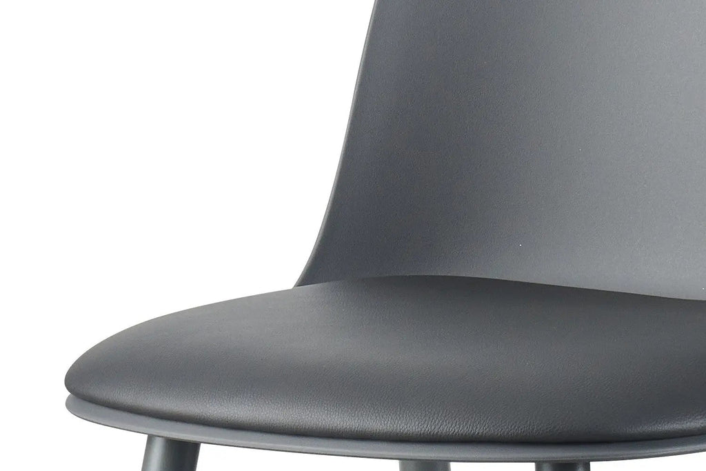 Chaise de bar JASMYN gris – 44 x 51 cm | TIKAYLA