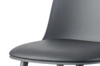 Chaise de bar JASMYN gris – 44 x 51 cm | TIKAYLA