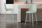 Chaise de bar JASMYN gris-vert – 44 x 51 cm | TIKAYLA