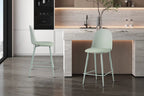 Chaise de bar JASMYN gris-vert – 44 x 51 cm | TIKAYLA