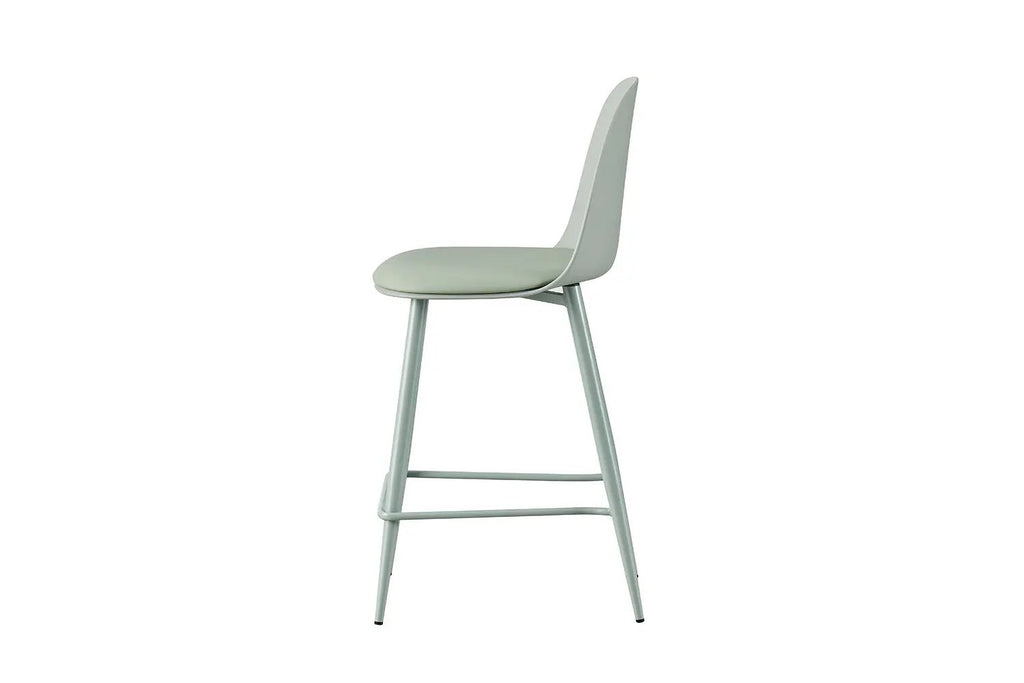 Chaise de bar JASMYN gris-vert – 44 x 51 cm | TIKAYLA