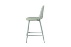 Chaise de bar JASMYN gris-vert – 44 x 51 cm | TIKAYLA