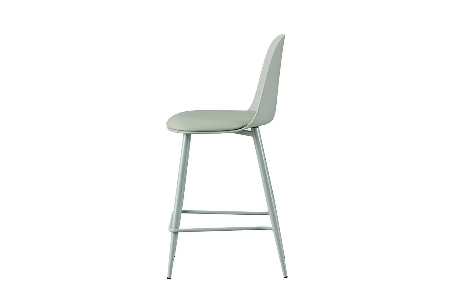 Chaise de bar JASMYN gris-vert – 44 x 51 cm | TIKAYLA