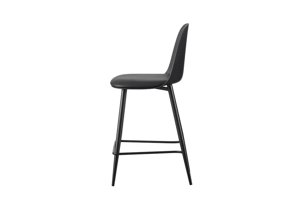Chaise de bar JASMYN noir – 44 x 51 cm | TIKAYLA
