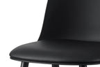 Chaise de bar JASMYN noir – 44 x 51 cm | TIKAYLA
