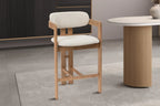 Chaise de bar KAMELIA en bois de frêne naturel – 56 x 52 cm | TIKAYLA