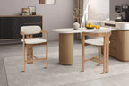 Chaise de bar KAMELIA en bois de frêne naturel – 56 x 52 cm | TIKAYLA
