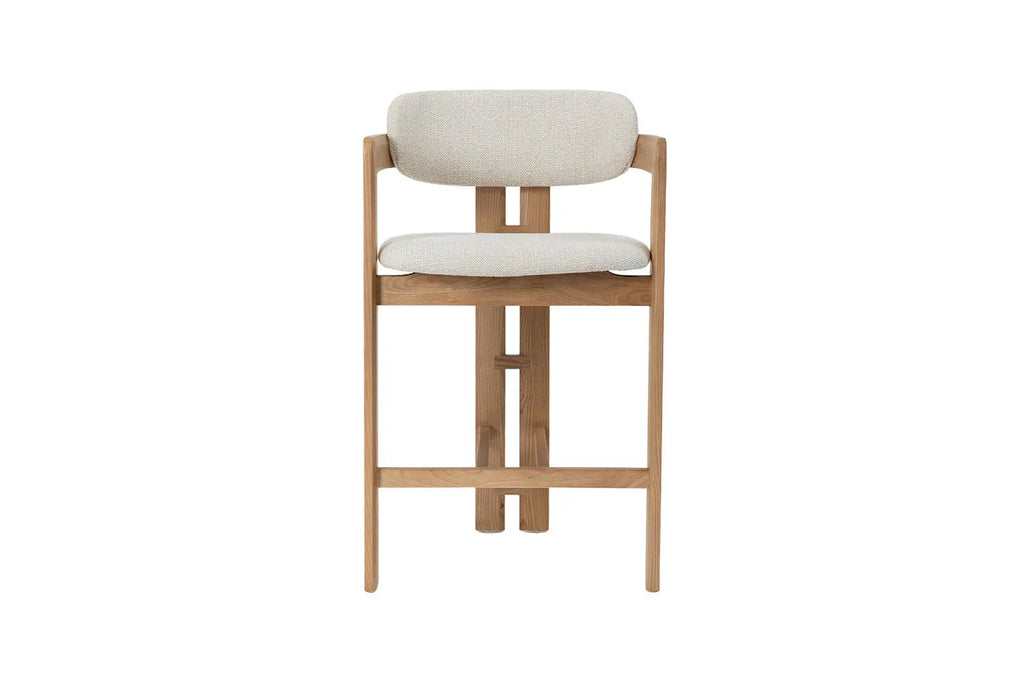 Chaise de bar KAMELIA en bois de frêne naturel – 56 x 52 cm | TIKAYLA