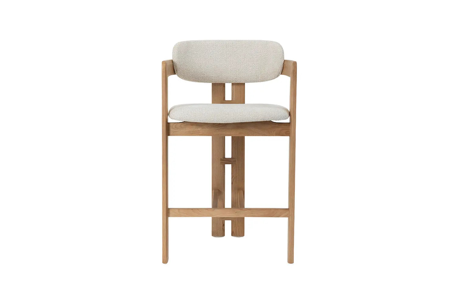 Chaise de bar KAMELIA en bois de frêne naturel – 56 x 52 cm | TIKAYLA