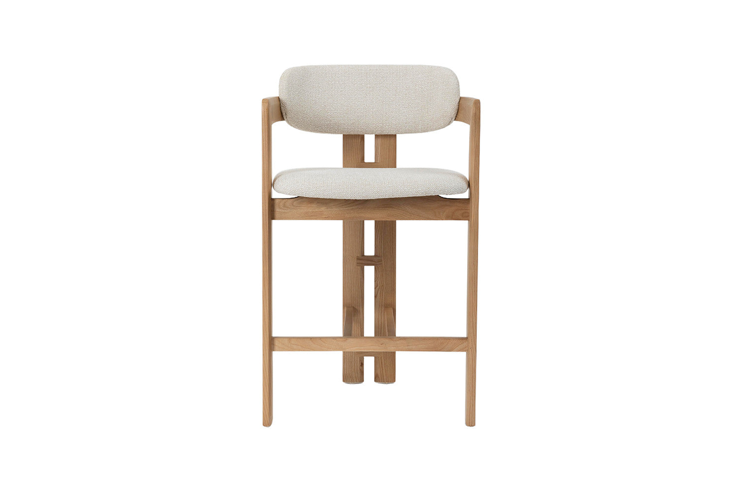 Chaise de bar KAMELIA en bois de frêne naturel – 56 x 52 cm | TIKAYLA