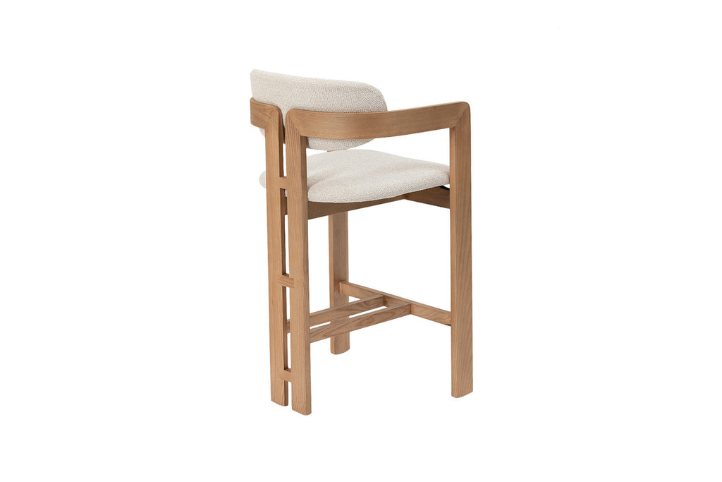 Chaise de bar KAMELIA en bois de frêne naturel – 56 x 52 cm | TIKAYLA