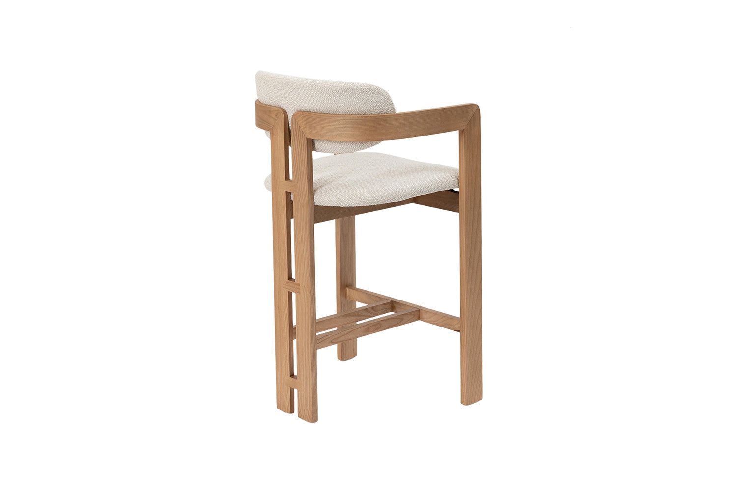 Chaise de bar KAMELIA en bois de frêne naturel – 56 x 52 cm | TIKAYLA