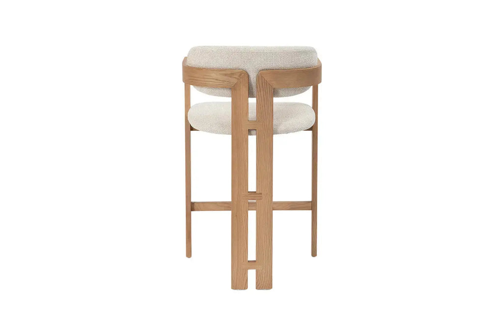 Chaise de bar KAMELIA en bois de frêne naturel – 56 x 52 cm | TIKAYLA