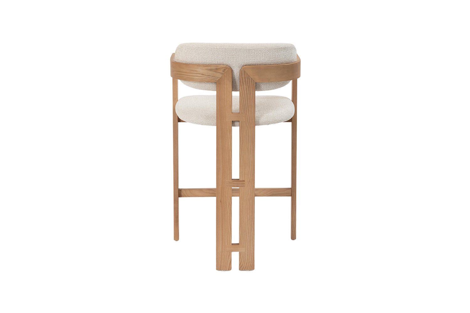 Chaise de bar KAMELIA en bois de frêne naturel – 56 x 52 cm | TIKAYLA