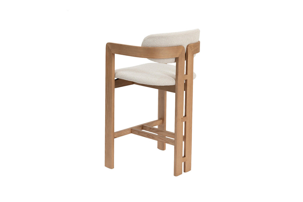 Chaise de bar KAMELIA en bois de frêne naturel – 56 x 52 cm | TIKAYLA