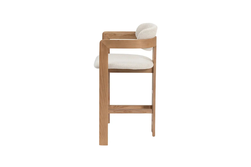 Chaise de bar KAMELIA en bois de frêne naturel – 56 x 52 cm | TIKAYLA