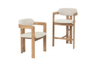 Chaise de bar KAMELIA en bois de frêne naturel – 56 x 52 cm | TIKAYLA