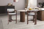 Chaise de bar KAMELIA en bois de frêne et noyer – 56 x 52 cm | TIKAYLA