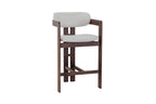Chaise de bar KAMELIA en bois de frêne et noyer – 56 x 52 cm | TIKAYLA