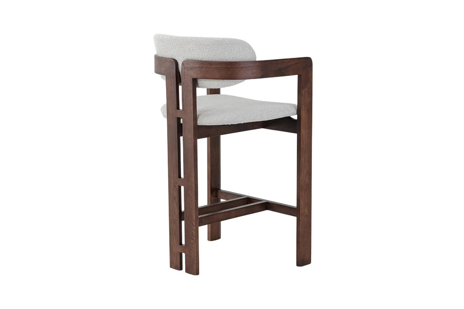 Chaise de bar KAMELIA en bois de frêne et noyer – 56 x 52 cm | TIKAYLA