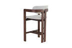 Chaise de bar KAMELIA en bois de frêne et noyer – 56 x 52 cm | TIKAYLA