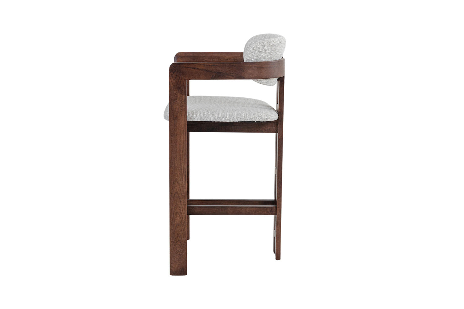 Chaise de bar KAMELIA en bois de frêne et noyer – 56 x 52 cm | TIKAYLA