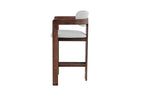 Chaise de bar KAMELIA en bois de frêne et noyer – 56 x 52 cm | TIKAYLA