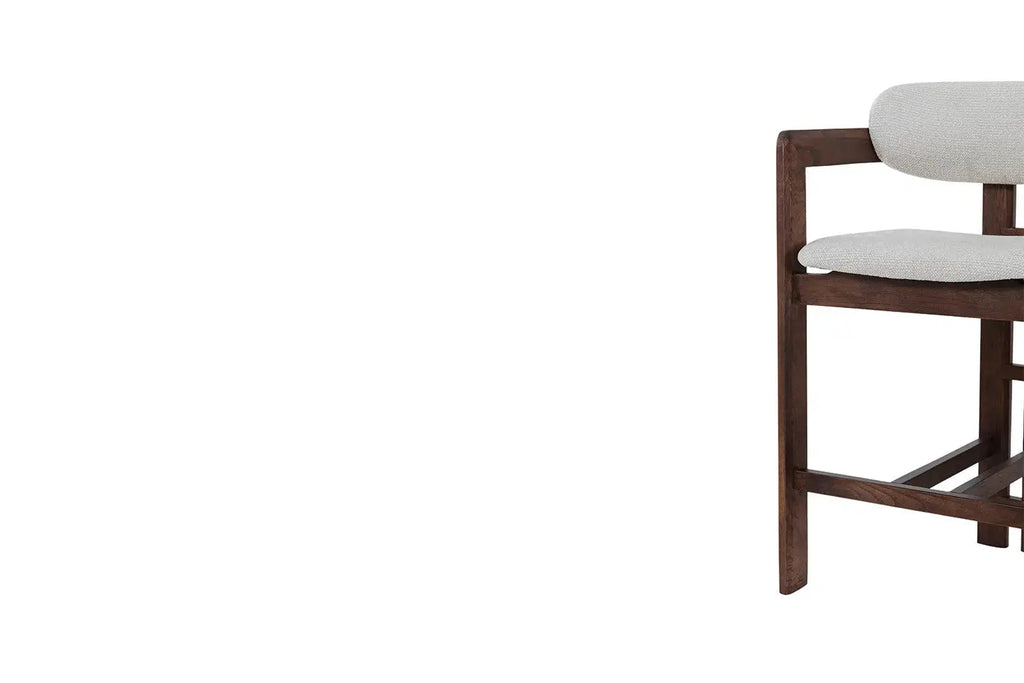 Chaise de bar KAMELIA en bois de frêne et noyer – 56 x 52 cm | TIKAYLA