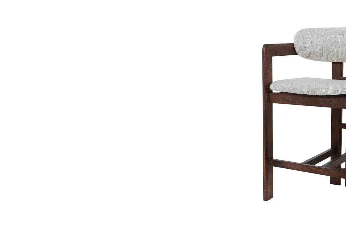 Chaise de bar KAMELIA en bois de frêne et noyer – 56 x 52 cm | TIKAYLA