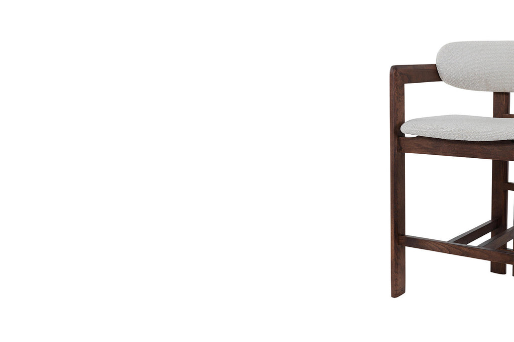 Chaise de bar KAMELIA en bois de frêne et noyer – 56 x 52 cm | TIKAYLA