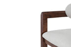 Chaise de bar KAMELIA en bois de frêne et noyer – 56 x 52 cm | TIKAYLA