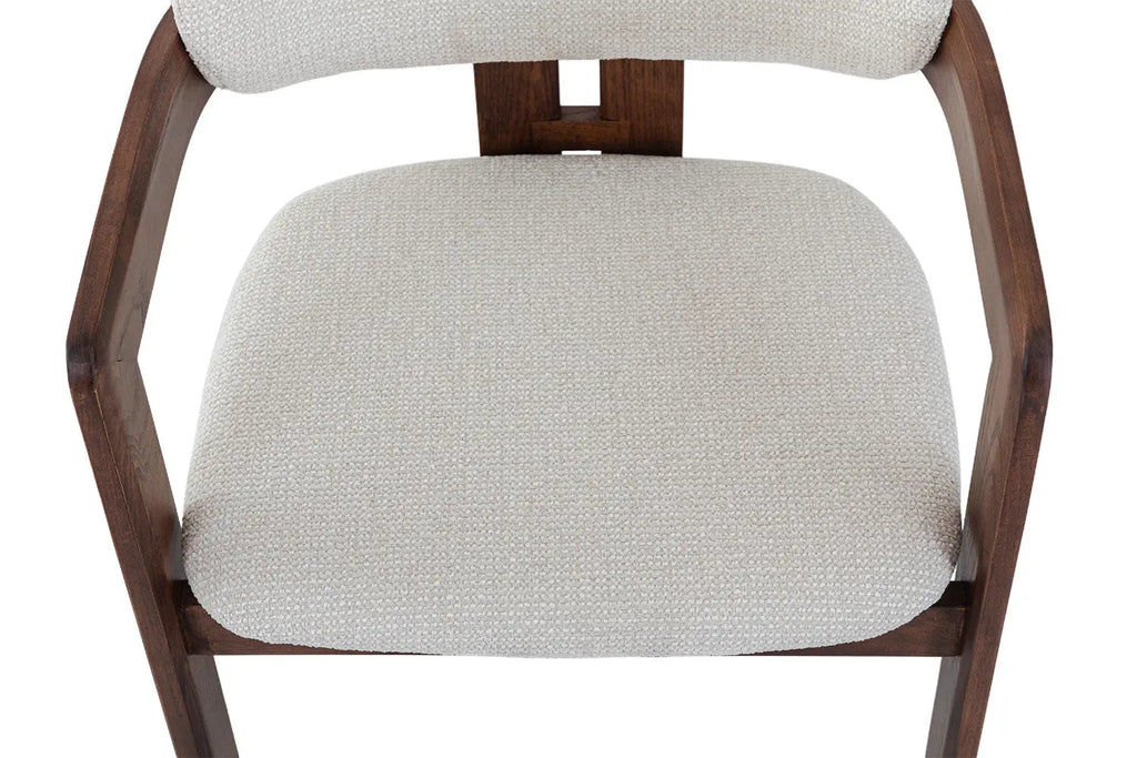 Chaise de bar KAMELIA en bois de frêne et noyer – 56 x 52 cm | TIKAYLA
