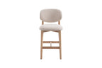 Chaise de bar KAYA Chêne naturel et Beige – chêne massif | TIKAYLA